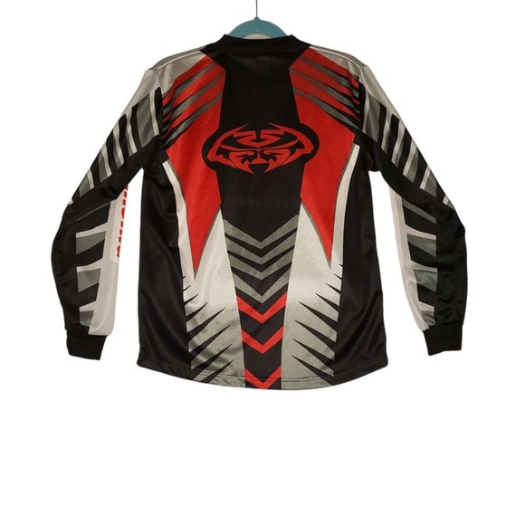 MTX Motocross Bike Racing Jersey Shirt Long Sleeve Red Youth Boys Size Large - Picture 2 of 10